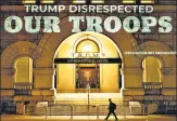  ?? AP ?? A message is projected by the Democrats on Trump Internatio­nal Hotel in Washington as a rebuke to US President Donald Trump for his negative remarks about US marines who died in WWI.