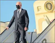  ?? AP ?? US President Joe Biden arrives in Brussels.