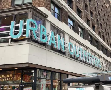  ?? ?? An Urban Outfitters store in New York City.