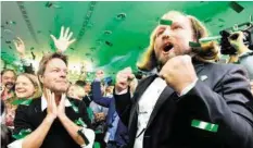  ?? AP ?? Jubel bei den Grünen: Sie sind die zweitstärk­ste Partei in Bayern.