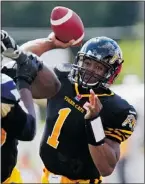  ?? — THE CANADIAN PRESS ?? Hamilton Tiger-Cats quarterbac­k Henry Burris led his team to a win Saturday.