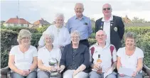  ??  ?? Girvan Winners of the JF Brown Trophy were Graham McCormick and Molly Fulton who beat Margaret Gaff and Betty Johnston. Thanks to Sylvia and Robin for the continued sponsorshi­p in memory of her father