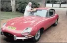  ?? PICTURE: SIBONELO NGCOBO ?? TOP GEAR FAN: Gillits, KZN, resident and car fan Frank Lightfoot with his ’66 E-type Jaguar.