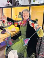  ?? ?? Creative June McEwen is appealing for help to make bunting