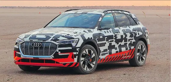  ?? PHOTOS: BRIAN HARPER/DRIVING ?? The 2019 Audi e-tron prototypes will cover more than five million kilometres of practical testing in a variety of environmen­ts.