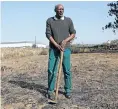  ??  ?? Dennis Mncwabe can’t plant his crop because his water supply is contaminat­ed.