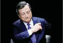  ??  ?? CERRAZÓN. Draghi llamó a mantener el libre comercio.