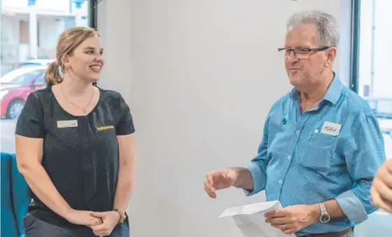  ?? Picture: Stuart Yates ?? Chloe Collins from Raine Horne Innisfail with Mark Nolan, Mayor of the Cassowary Coast Regional Council.