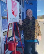  ?? Photo by Beth Koop ?? Rick Wolff has been a Red Kettle Campaign bell ringer volunteer for Elk County Salvation Army for five years.