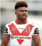  ?? GETTY IMAGES ?? Mikaele Ravalawa in Dragons colours ahead of his NRL debut.