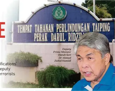  ??  ?? Deputy Prime Minister Datuk Seri Dr Ahmad Zahid Hamidi