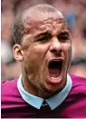  ??  ?? Fab Gab: Agbonlahor NOT EVEN Harry Redknapp has the answer to Gabby Agbonlahor in a Second City derby. Redknapp’s return to management ended in a damaging defeat courtesy of Birmingham’s most familiar foe. Aston Villa were a Premier League team the...