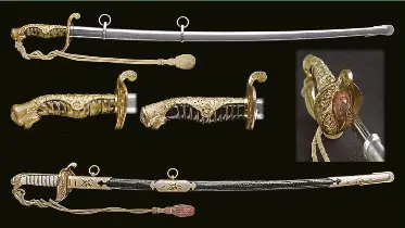 軍刀拵え　旧日本軍　第日本帝国 模造刀 大日本帝国 海軍 儀礼 軍刀 DENIX デニックス 4043 87cm