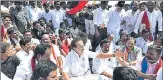  ?? PTI ?? ▪ DMK working president MK Stalin at a protest demanding the setting up of the Cauvery Management Board in April.