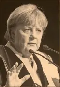  ?? Foto: afp ?? Merkel dijo que la Unión Europea debe en el futuro asumir más responsabi­lidades en el mundo.