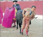  ?? AFP ?? Spanish matador Ivan Fandino during the bullfight in France on Saturday.