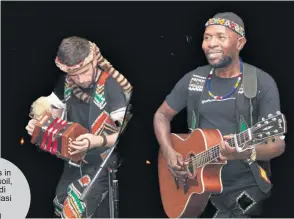  ?? ?? With roots in Zululand soil, maskandi band Qadasi gave a sterling performanc­e