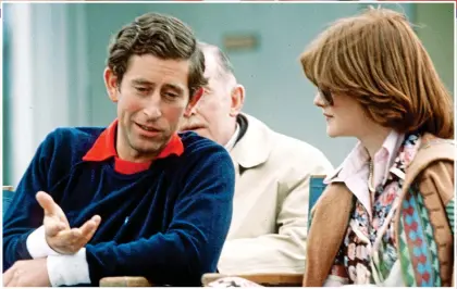  ?? ?? family affair: Charles in 1977 at a Windsor polo match with his girlfriend Lady Sarah Spencer, Diana’s elder sister