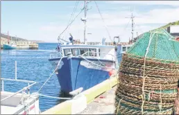  ?? GLEN WHIFFEN/THE TELEGRAM ?? Crab pots are stacked on the wharf near inshore fishing boats in Petty Harbour Wednesday. Federal fisheries Minister Dominic Leblanc said he wants to make the licensing process in the fishery fairer and is seeking input in ways to do so.