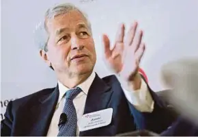  ?? BLOOMBERG PIC ?? JPMorgan Chase & Co chief executive Jamie Dimon says the cryptocurr­ency isn’t going to work.