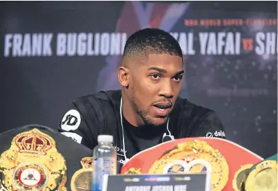  ?? Picture: PA. ?? Anthony Joshua says it is time to put his fight with Wladimir Klitschko to the side.