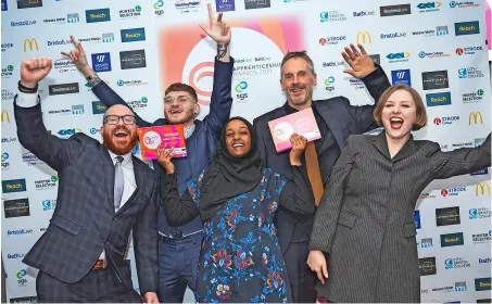  ?? Pic: Dee/arbourstud­ios ?? Yusra Shaeik, centre, who was last year named the overall Bristol and Bath Apprentice of the Year, as well as the Outstandin­g Apprentice of the Year in the Technology, Digital and Creative Sector category