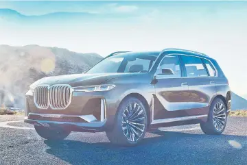  ??  ?? BMW will move into the highest echelon of the SUV market in the next 12 months with the X7.— BMW Group AG photo