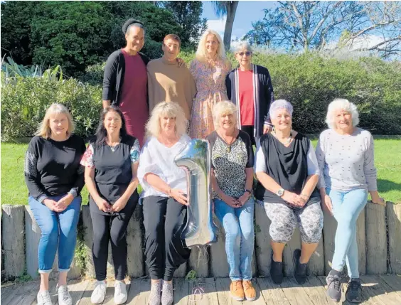  ?? ?? A year of providing quality service. Back row: Charleen McGechan (left), Petra Bodenstein, Nicky Pearce, Liz Scudder. Front row: Sharon Haughian (left), Kathy Grant, Jacinda Slaughter, Karen McIntyre, Lynda Knofflock, Karen Anderson. Absent: Colleen Slaughter, Robyn Edmonds.