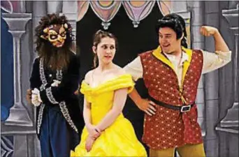  ?? SUBMITTED PHOTO ?? “Beauty and the Beast Jr.” is coming to the Upper Darby Summer Stage as the season’s finale. From left are Mike Weir of Drexel Hill as the Beast, Lauren Dietzler of Glenolden as