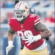  ?? JOHN HEFTI — THE ASSOCIATED PRESS ?? 49ers defensive tackle DeForest Buckner could be a critical piece in building the defensive line.