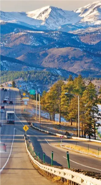  ??  ?? Above: Heading into the Rocky Mountains