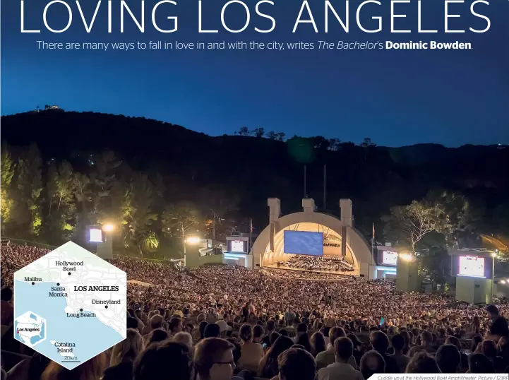  ??  ?? Cuddle up at the Hollywood Bowl Amphitheat­er. Picture / 123RF