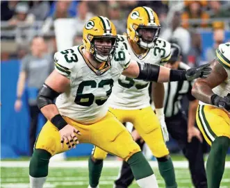  ?? ASSOCIATED PRESS ?? Packers center Corey Linsley says “I have no idea what’s going to happen,” when asked if he will return to the team next season.