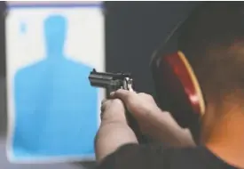  ?? STAFF FILE PHOTO ?? A shooter takes aim on the gun range at Shooter’s Depot in 2017.