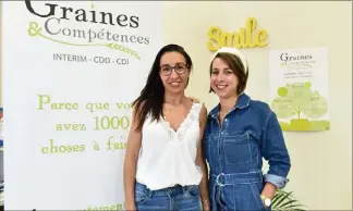  ??  ?? En mai, les employés de l’agence Graines et Compétence­s ont pris sous leurs ailes une quinzaine d’intérimair­es, contre cinquante en temps normal.