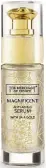  ??  ?? Siero intensivo antiage Magnificen­t di The Merchant of Venice. Gel idratante per il viso con pagliuzze d’oro 24 carati (30 ml, 250 €)