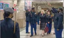  ?? LOLITA BALDOR / AP, FILE ?? Army Secretary Christine Wormuth is greeted at the Chicago Military Academy on Feb. 15, 2023, as she heads into meetings with young members of the Reserve Officers’ Training Corps.