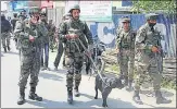  ?? PTI FILE ?? Security personnel in Baramulla on July 1. n