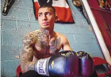  ?? MIKEY WILLIAMS/TOP RANK PHOTO ?? Albuquerqu­e boxer Jason Sanchez has a fight that’s crucial to his career Saturday night when he faces Adam Lopez at the MGM Grand in Las Vegas, Nevada.