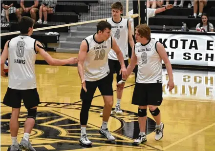  ?? CONTRIBUTE­D ?? The Lakota East boys volleyball team is the fifth seed in the Division I tournament. The Thunderhaw­ks are 19-3 and have won 16 of their past 17 matches. They opens up postseason play at home against No. 8 Loveland at 6 p.m. on Wednesday.
