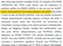  ??  ?? Trechos. Reprodução de depoimento­s que citam supostos funcionári­os fantasmas do deputado estadual Edmir Chedid (DEM)