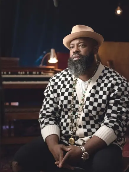  ??  ?? Tarik “Black Thought” Trotter in “Hip Hop: The Songs That Shook America”