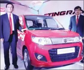  ??  ?? Kenichi Ayukawa, MD & CEO, Maruti Suzuki India Limited with Mayank Pareek, COO Marketing & Sales at the unveiling of Stingray in New Delhi on Wednesday