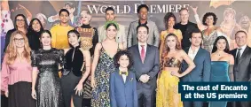  ?? ?? The cast of Encanto at the US premiere