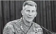  ??  ?? “De dood van Rahman is de zoveelste klap die we uitdelen aan de leiding van IS”, zei Generaal John Nicholson, de Amerikaans­e militaire bevelhebbe­r in Afghanista­n.