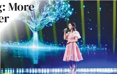  ?? ?? Giuliana Chiong performs in China's 'Rising Voice'