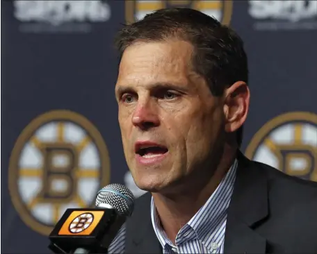  ?? BOSTON HERALD FILE ?? HOT SEAT: Bruins general manager Don Sweeney’s future is up in the air after a first-round playoff exit.