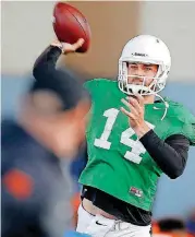  ?? [PHOTO BY BRYAN TERRY, THE OKLAHOMAN] ?? Oklahoma State quarterbac­k Taylor Cornelius is excited to see where former teammates Mason Rudolph, James Washington and others will be selected in the NFL Draft.