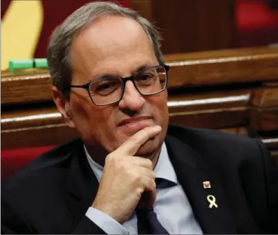  ?? ALBERT GEA ?? Quim Torra, presidente de la Generalita­t de Cataluña.