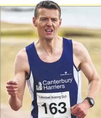  ?? Picture: Gary Browne FM3143170 ?? Canterbury Harriers’ Robbie Higgins – fourth at Folkestone